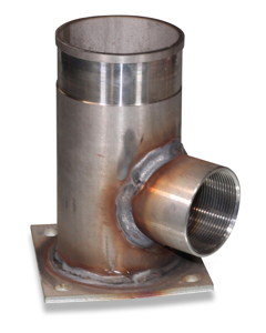 Suction pipe SST Ø 88.9mm with flange with supports(PZ00167